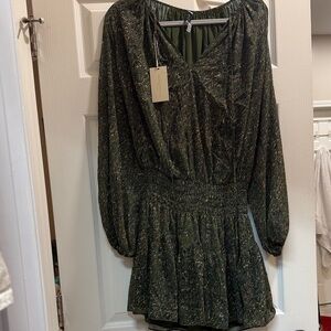 Ramy Brook Green Mini Dress